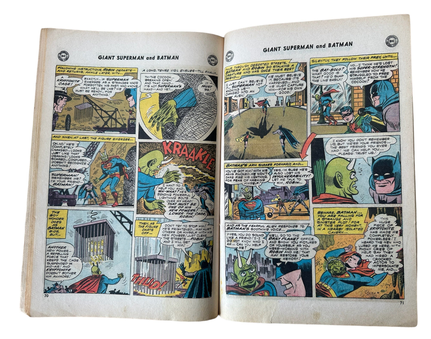Vintage 1966 DC Worlds Finest Comics 80 Page Giant Issue Number 161 Starring Superman And Batman With Robin  - Good Condition Vintage Comic