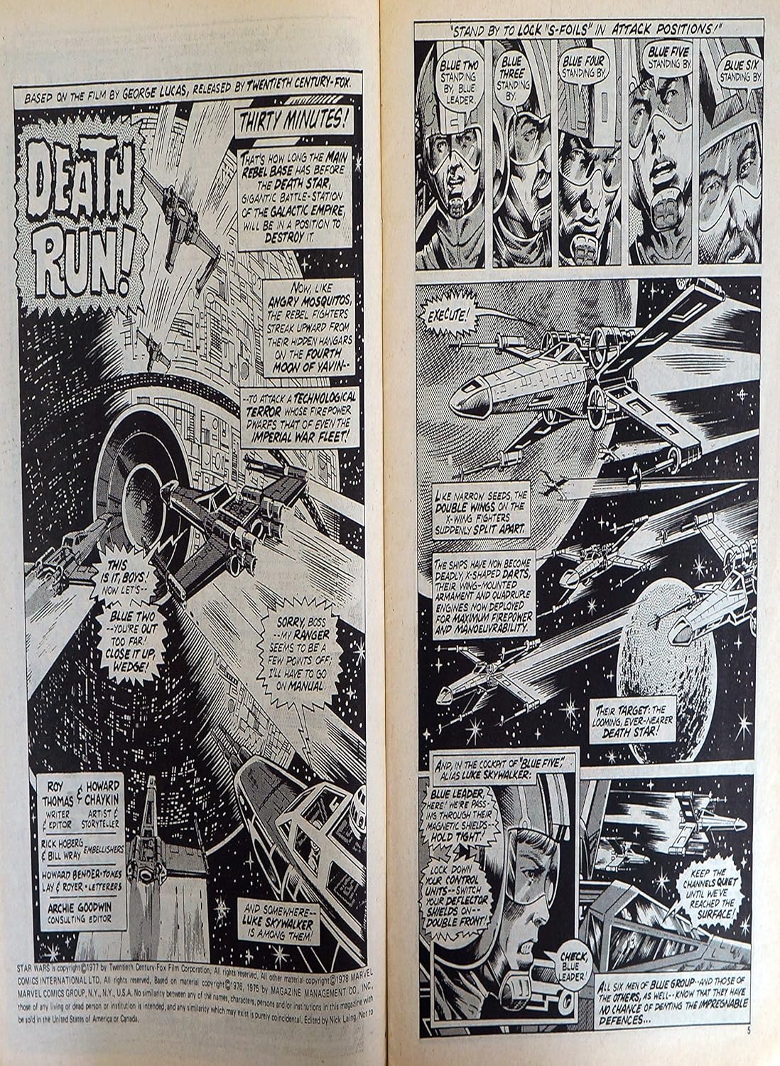 Vintage 1978 Marvel Comics Star Wars Weekly Comic Issue Number 11, Eleventh Issue