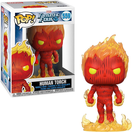 POP! 2019 Marvels The Fantastic Four Pop Vinyl Figure - The Human Torch Johnny Storm Bobble-Head No. 559 - Brand New Shop Stock Room Find
