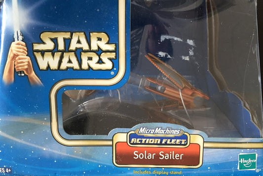 Vintage 2002 Star Wars Micro Machines Action Fleet Solar Sailer with Display Stand - Shop Stock Room Find