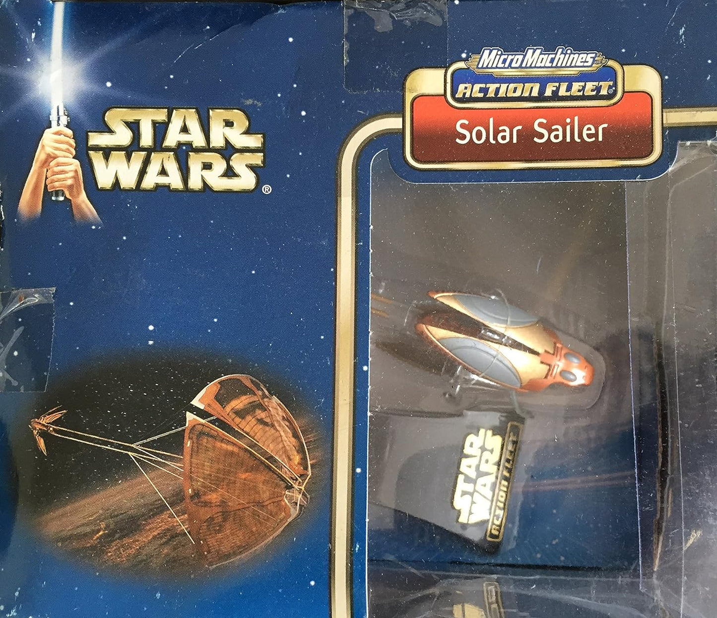 Vintage 2002 Star Wars Micro Machines Action Fleet Solar Sailer with Display Stand - Shop Stock Room Find