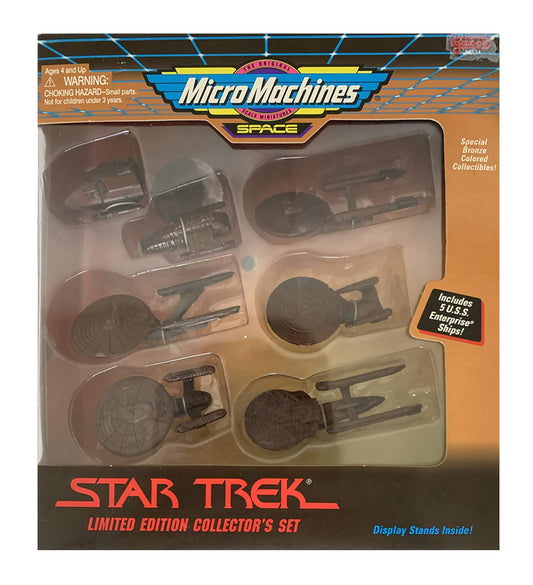 Vintage 1995 Star Trek Micro Machines Bronze Limited Edition Collectors Set The Enterprise Edition - Brand New Factory Sealed Shop Stock Room Find