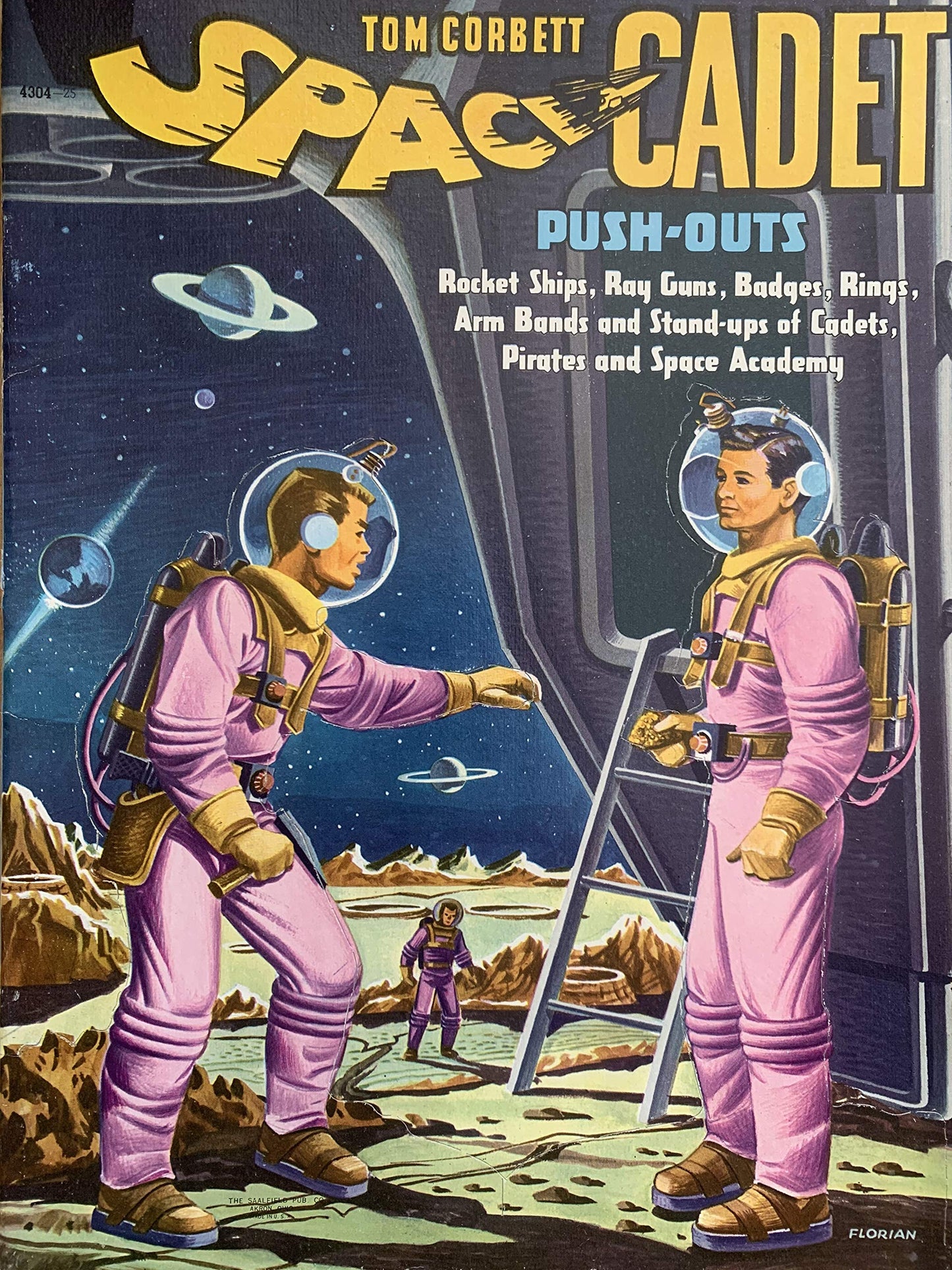 Vintage 1952 Tom Corbett Space Cadet Push Outs Book Of Stand-Ups, Ships and Gadgets - Unused Shop Stock Room Find - Ultra Ultra Rare