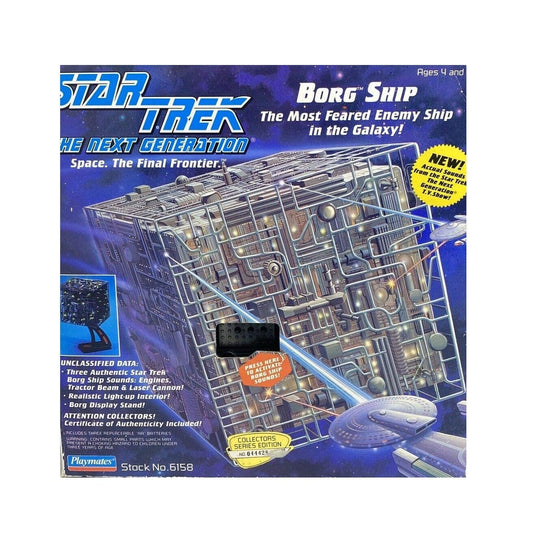 Vintage Playmates 1994 Star Trek The Next Generation Electronic Borg Cube Ship - Factory Sealed Shop Stock Room Find