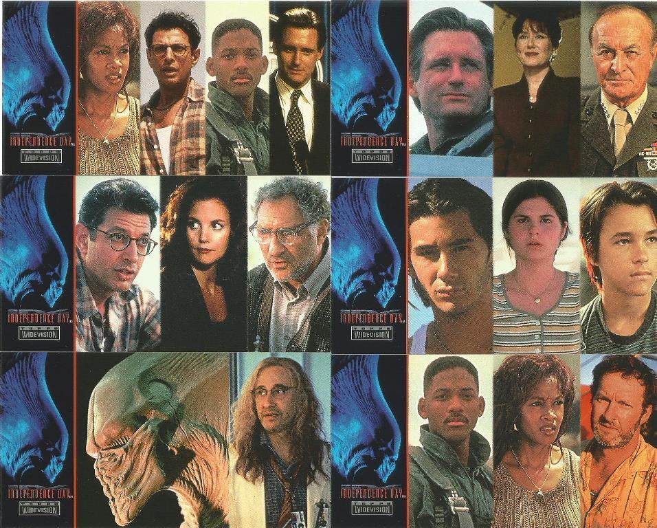 Vintage Topps 1996 Independence Day Widevision Basic Trading Card Set / Collector Cards 72 Card Base Set Sealed In Pack - Former Shop Stock