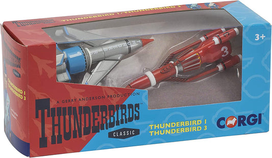 Vintage Classic Gerry Andersons Thunderbirds Corgy DieCast Set No. CC00901 Thunderbird 1 And Thunderbird 3 - Brand New Shop Stock Room Find