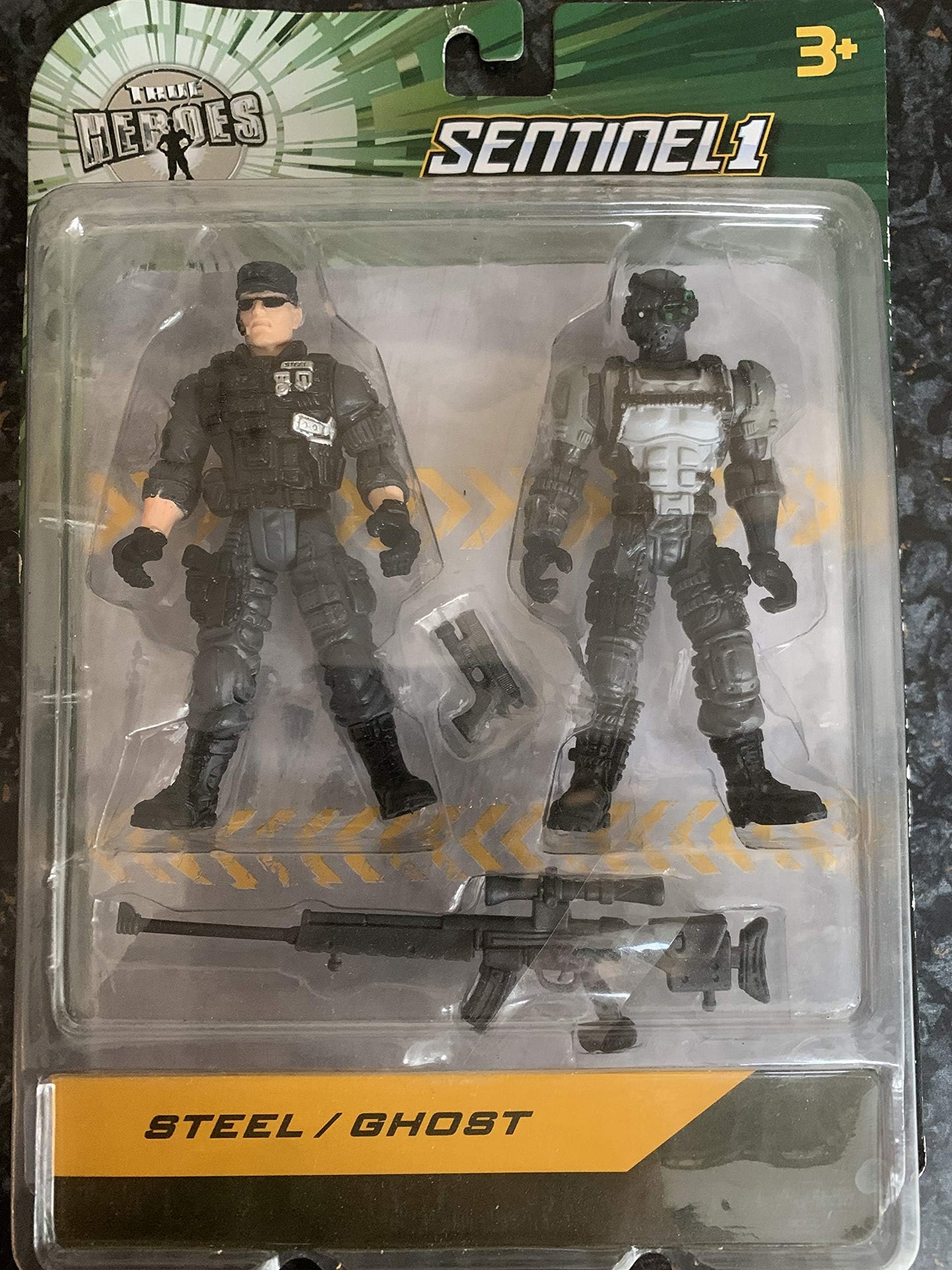 Action Figures 2017 True Heroes Sentinel 1 - Steel / Ghost Combat Twin Pack Shop Stock Room Find