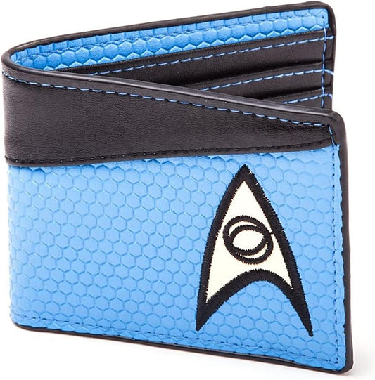 Vintage Biofold 2014 Star Trek The Original Series Bi-Fold Blue Science Logo Wallet - Brand New Unsold Former Shop Stock