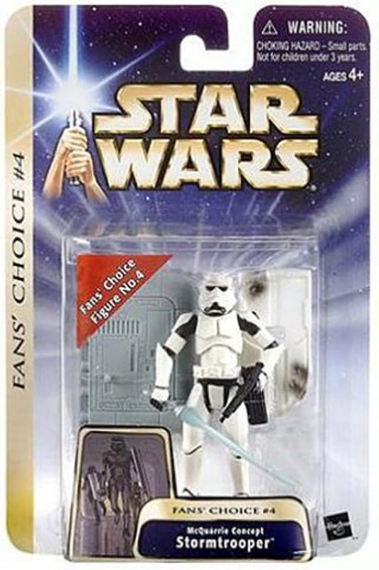Vintage 2003 Star Wars A New Hope Fans Choice # 4 McQuarrie Concept Stormtrooper Action Figure - Brand New Factory Sealed Shop Stock Room Find.