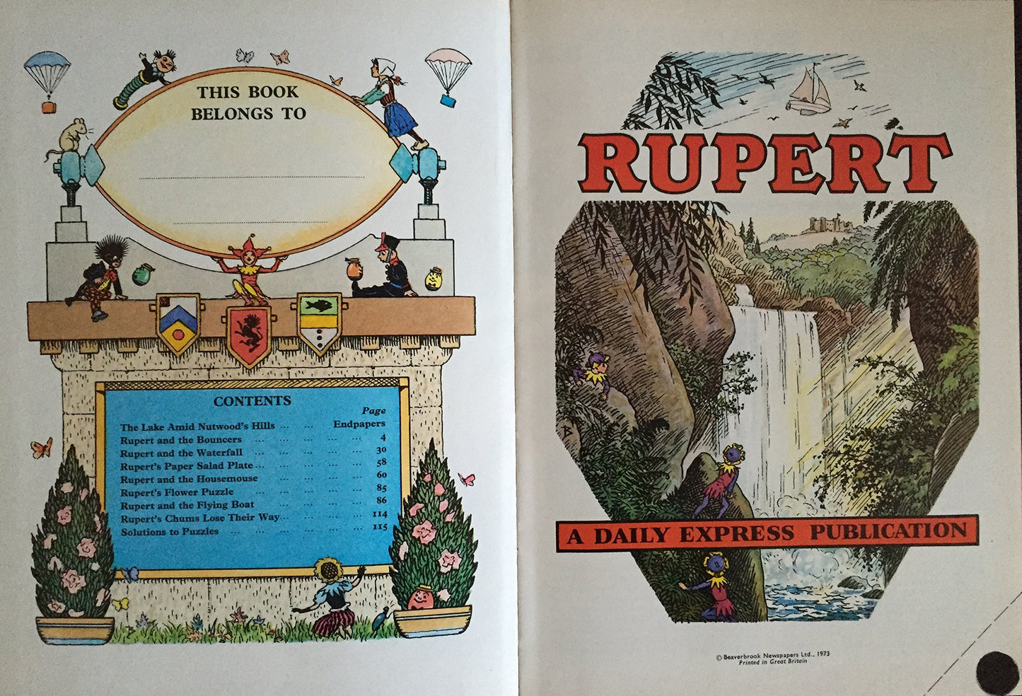 Vintage The Daily Express Rupert Bear Annual 1973 - Fantastic Condition