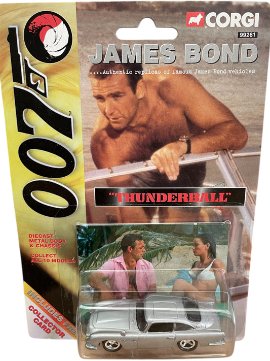 Vintage 1999 Corgi James Bond 007 - Thunderball - Aston Martin DB5 1:65 Scale Die-Cast Vehicle Replica Number 99652 - Includes Free Collectors Card - Brand New Factory Sealed Shop Stock Room Find