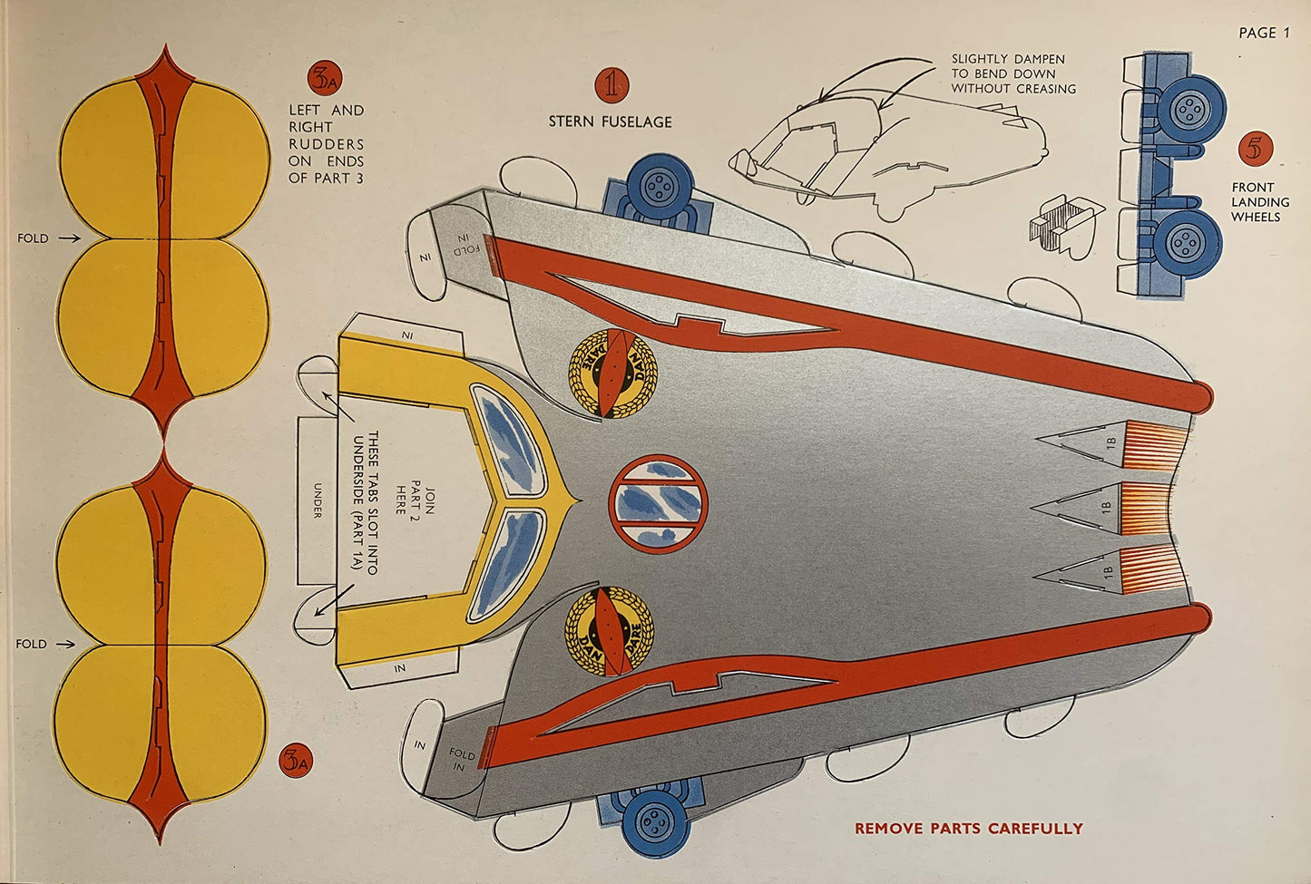 Vintage 1955 The Eagle Comics Dan Dare's Anastasia Jet Plane Presso Book With Press Out Model - Unused Shop Stock Room Find - Ultra Ultra Rare