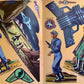 Vintage 1952 Tom Corbett Space Cadet Push Outs Book Of Stand-Ups, Ships and Gadgets - Unused Shop Stock Room Find - Ultra Ultra Rare
