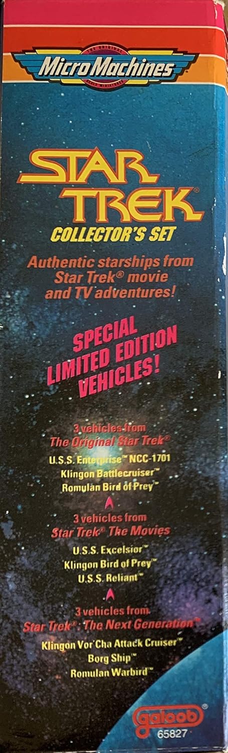 Vintage 1993 Star Trek The Movie And TV Adventures Micro Machines Space Star Ships Limited Edition Collectors Set - Brand New Factory Sealed Shop Stock Room Find