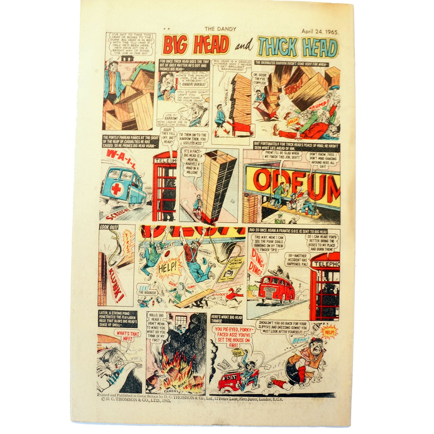 Vintage Rare The Dandy Weekly Comic Magazine No. 1222 Boys And Girls Comic Every Tuesday 24th April 1965 By D C Thomson & Co