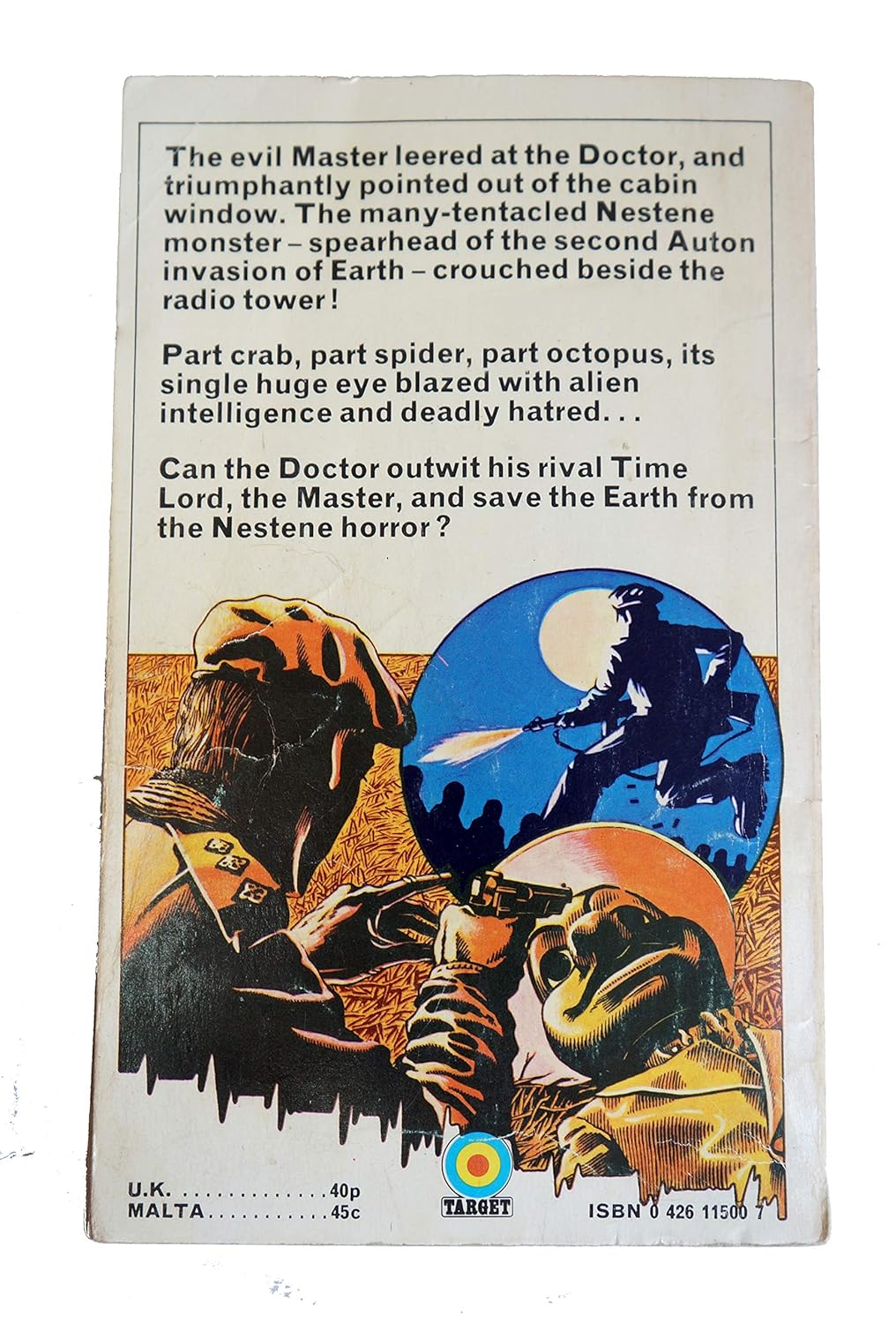 Vintage 1975 Doctor Who And The Terror Of The Autons Target Paperback Novel First Edition By Terrance Dicks - Fantastic Condition