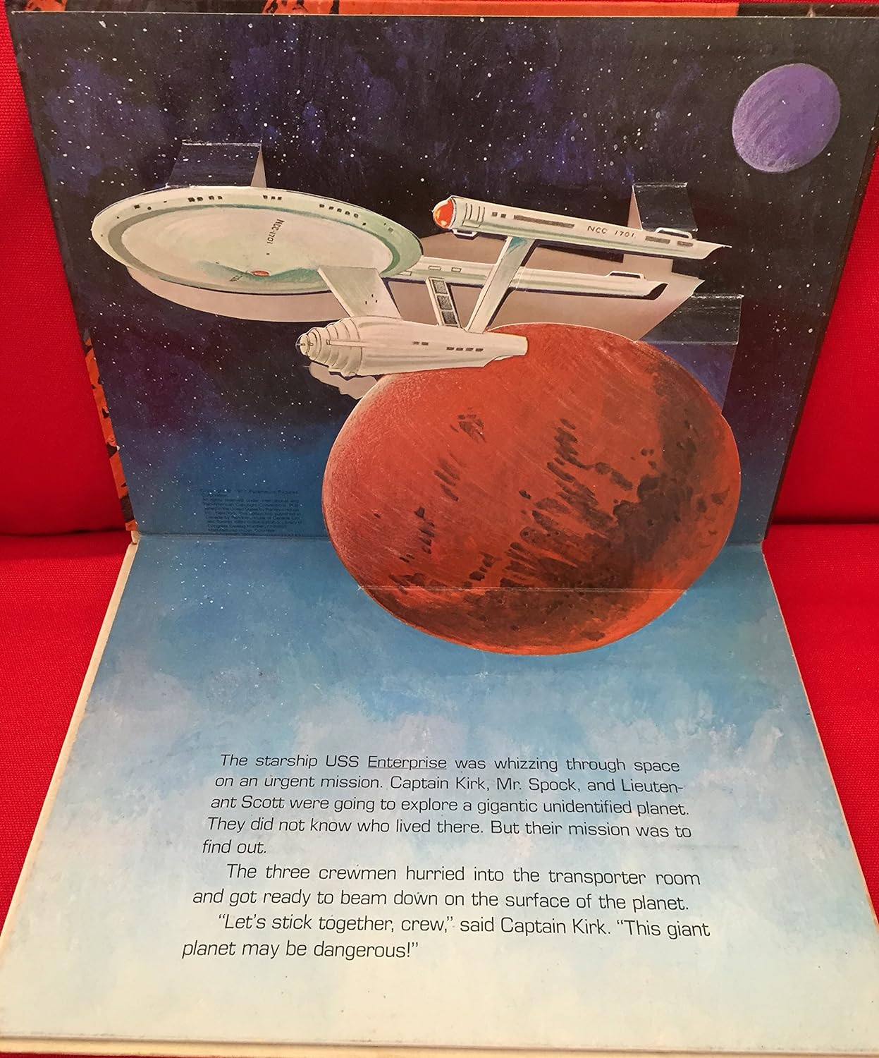 Star Trek Pop-Up Giant In The Universe Hardback Book By Random House 1977