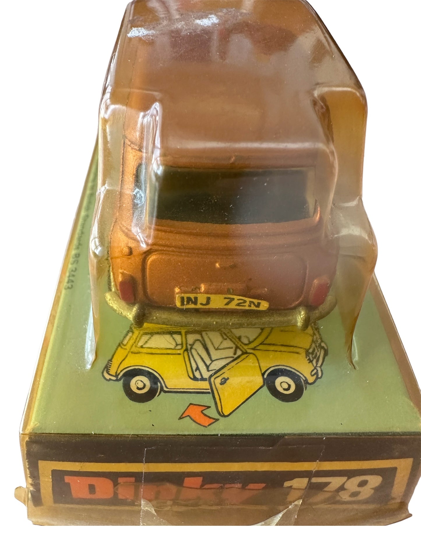 Vintage 1969 Dinky Toys No. 178 Mini Clubman Diecast Metal Replica Vehicle Model - Shop Stock Room Find