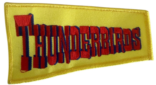 Vintage 1990's Gerry Andersons - Thunderbirds TV Series Logo Sew On Embroidered Patch Badge - Former Shop Stock