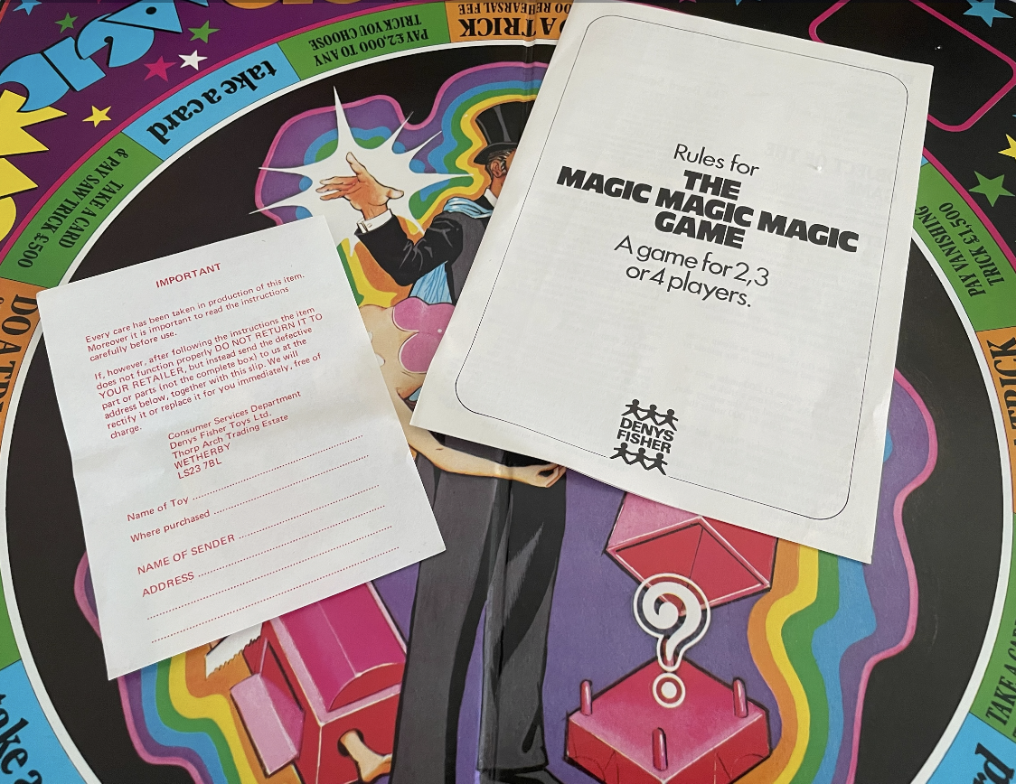 Vintage Denys Fisher 1975 - The Magic Magic Magic Board Game - Mint Condition Unused - Ex Shop Stock.