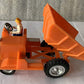 Vintage 1980's Japanese Made - Dump Truck Plastic Toy With Friction Power And Chrome Plated Wheels Shop Stock Room Find