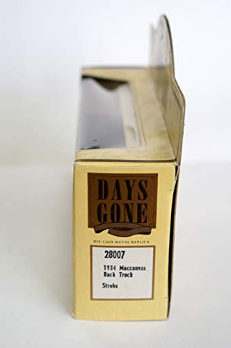Vintage 1986 Lledo Models Of Days Gone 1934 Mac Canvas Back Strohs Fiee Brewed Beer Diecast Replica Model Vehicle - New In Box - Shop Stock Room Find