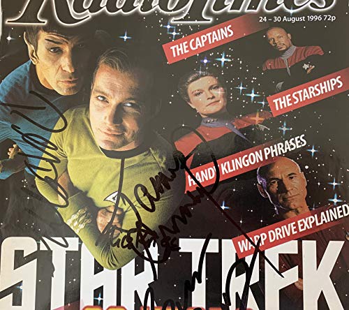 Vintage 1996 Radio Times Star Trek 30 Years Special Issue - Autographed By James Cromwell, Alice Krige, Brannon Braga &amp; Ronald D Moore.