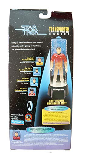 Vintage 1999 Star Trek Playmates Transporter Series Chief Engineer Montgomery Scott Scotty Transporter Platform Action Figure - Brand New Factory Sealed Shop Stock Room Find
