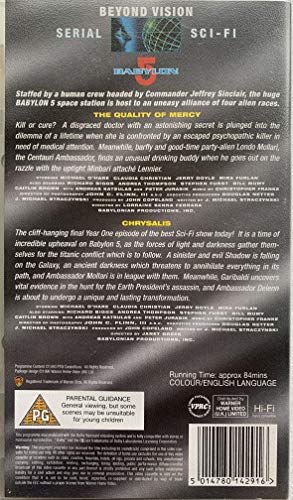Vintage 1994 Babylon 5 Volume 10 - The Quality Of Mercy / Chrysalis VHS Video Cassette. - Ex Shop Stock