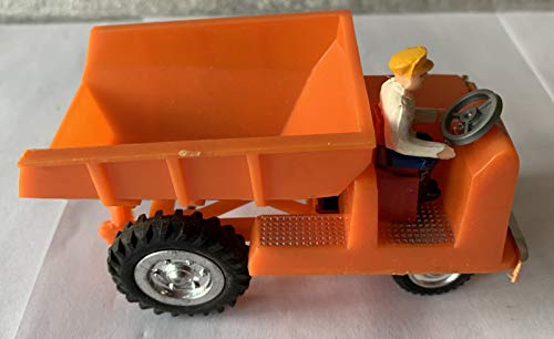 Vintage 1980's Japanese Made - Dump Truck Plastic Toy With Friction Power And Chrome Plated Wheels Shop Stock Room Find