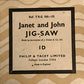 Vintage 1950's Philip & Tacey Limited - Janet and John Wood Piece Jig-Saw Puzzle No. TRG 100-1D. See My Horse 100% Complete In The Original Box