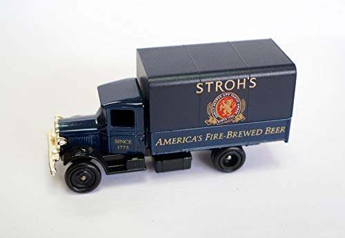 Vintage 1986 Lledo Models Of Days Gone 1934 Mac Canvas Back Strohs Fiee Brewed Beer Diecast Replica Model Vehicle - New In Box - Shop Stock Room Find