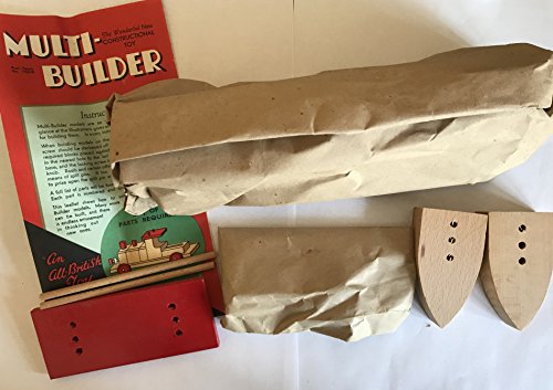 Ultra Rare Vintage 1940's / 1950's Multi-Builder The Wonderful New Constructional Toy Set Number 1 By Nicoltoys Ltd - Unsold Shop Stock Room Find