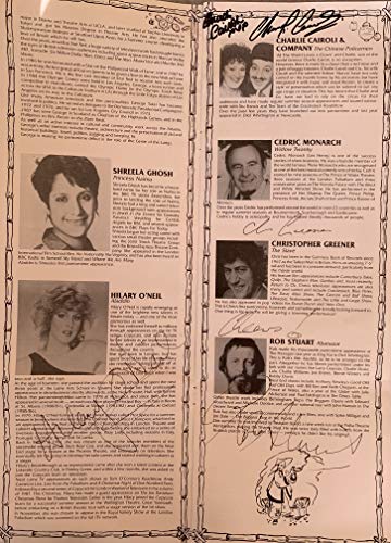 Vintage 1988 Aladdin Hexagon Theater Pantomime Program - Autographed By Star Trek Star George Takei Plus Kathy Staff, Keith Chegwin, Rob Stuart and Many More