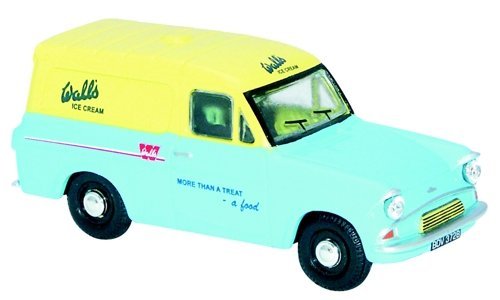 Vintage 2007 Oxford Die-Cast Minatures 1959 Anglia 105E Walls Ice Cream Delivery Van Diecast Replica Model Shop Stock Room Find
