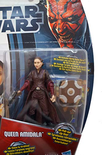Vintage 2012 Star Wars Episode 1 Movie Heroes Queen Amidala Action Figure With Pull Out Zip Line - Brand New Factory Sealed Shop Stock Room Find