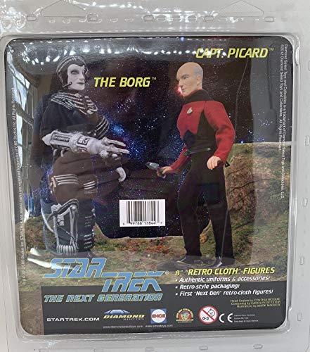 Vintage Star Trek Mego Style Captain Jean-Luc Picard Action Figure By Diamond Select - Brand New Factory Sealed Shop Stock Room Find