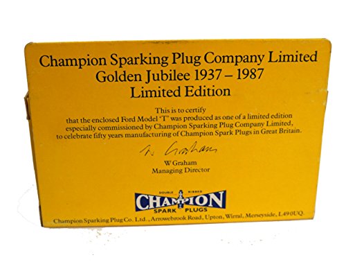 Vintage Lledo 1987 Commemorative Limited Edition Golden Jubilee Promotional Models Of Days Gone Champion Spark Plugs 1920 Model T Ford Delivery Van 1:76 Scale Diecast Collectable Replica Vehicle Model - New In Box - Shop Stock Room Find