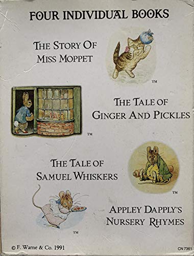 Vintage F.Warne & Co 1991 Beatrix Potter Set Of Four Individual Books - Miss Moppet, Ginger And Pickles, Samuel Whiskers & Appley Dapplys Nursery Rhymes Factory Sealed