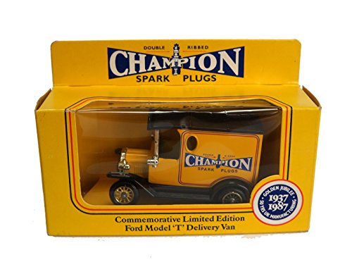 Vintage Lledo 1987 Commemorative Limited Edition Golden Jubilee Promotional Models Of Days Gone Champion Spark Plugs 1920 Model T Ford Delivery Van 1:76 Scale Diecast Collectable Replica Vehicle Model - New In Box - Shop Stock Room Find