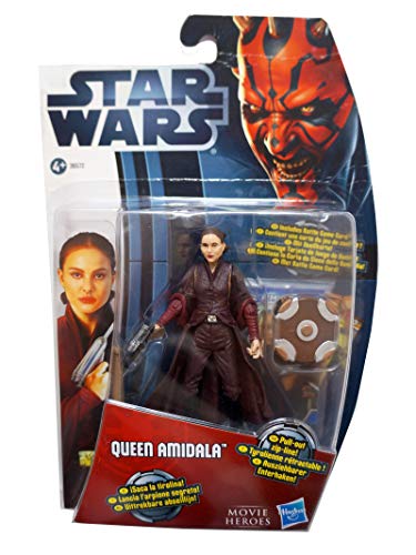 Vintage 2012 Star Wars Episode 1 Movie Heroes Queen Amidala Action Figure With Pull Out Zip Line - Brand New Factory Sealed Shop Stock Room Find