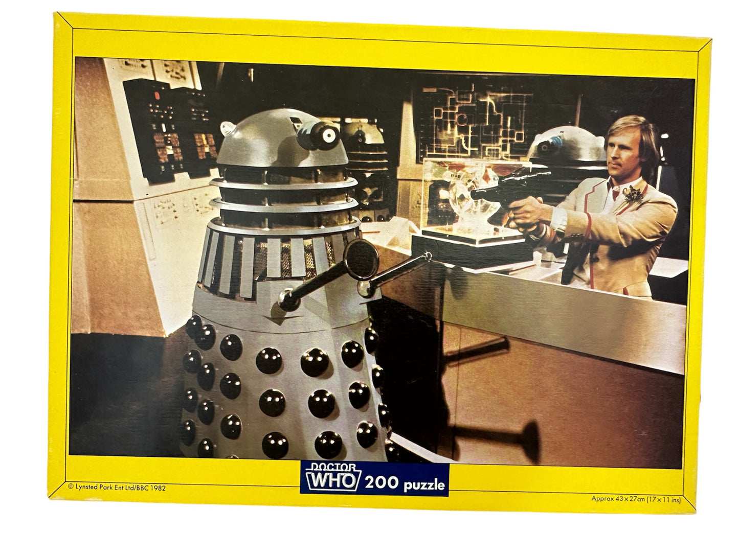 Vintage Doctor Dr Who 1982 Waddingtons 200 Piece Fully Interlocking Jigsaw Puzzle Featuring Peter Davison And The Daleks - Brand New Factory Sealed Shop Stock Room Find