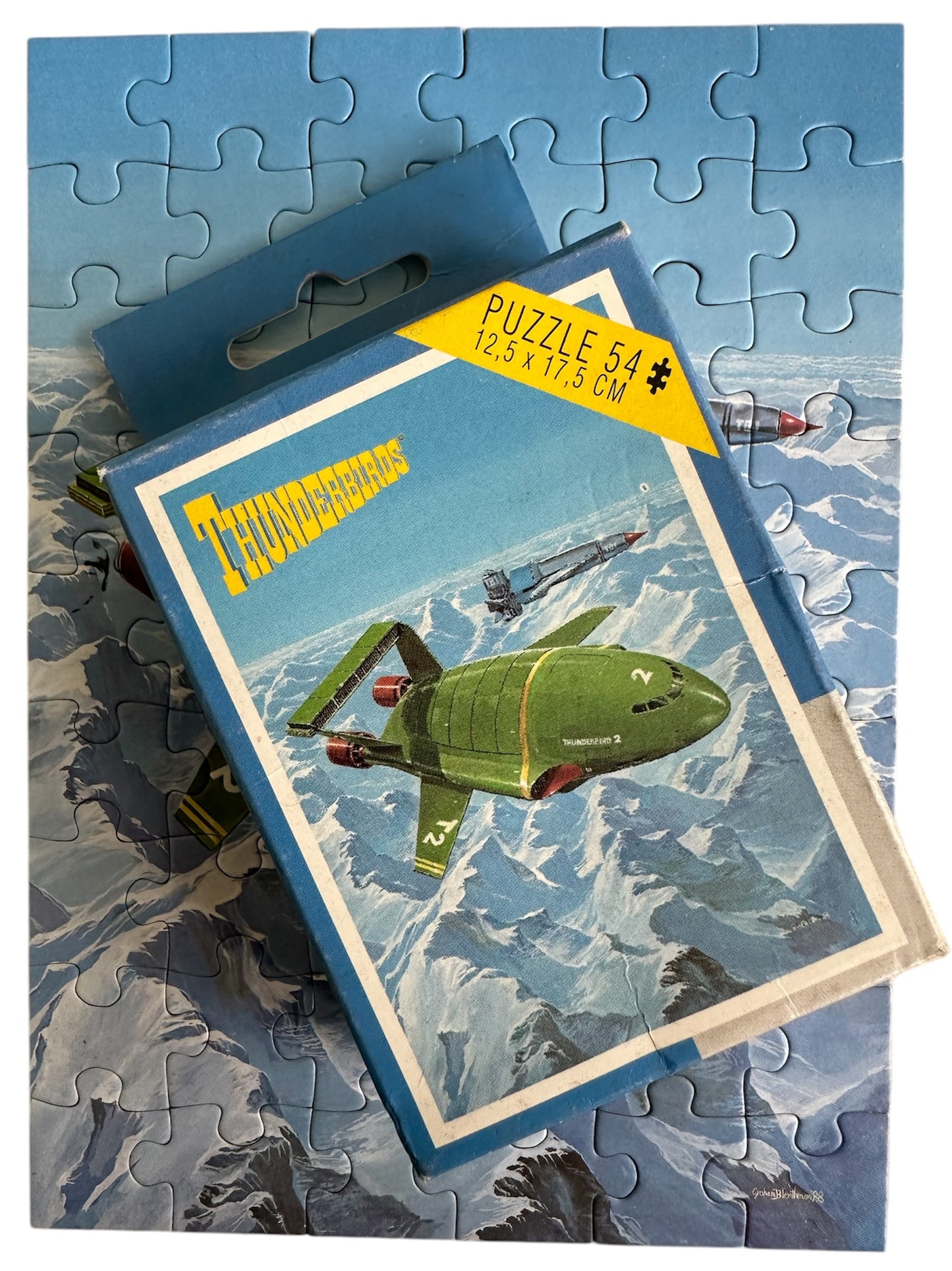 Vintage Kings 1993 Gerry Andersons Thunderbirds - Thunderbird 2 And Thunderbird 1 In Flight - 54 Piece Jigsaw Puzzle - Shop Stock Room Find
