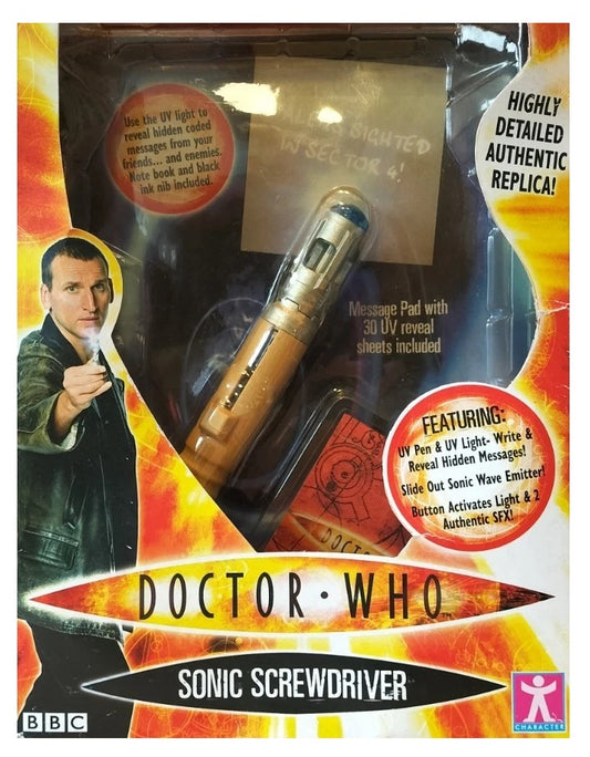 Vintage Character Options 2005 Dr Doctor Who The Ninth Doctors Sonic Screwdriver - Brand New Shop Stock Room Find