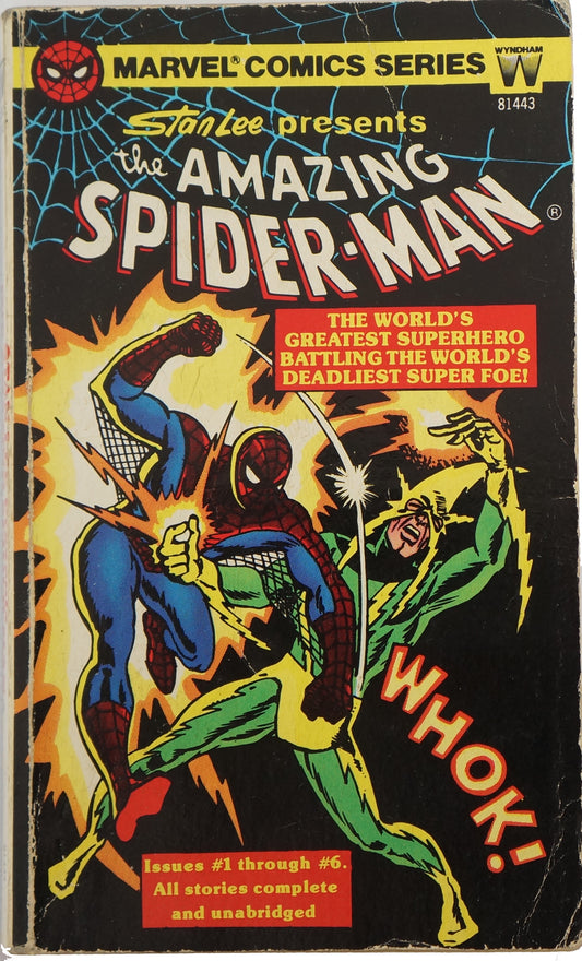 Vintage 1977 Pocket Books - Marvel Comics Series The Amazing Spiderman Vol 1 Collectors Item - Issues 1 Thru 6 Of The Classic Comics - Paperback Book Collection - Fantastic Condition