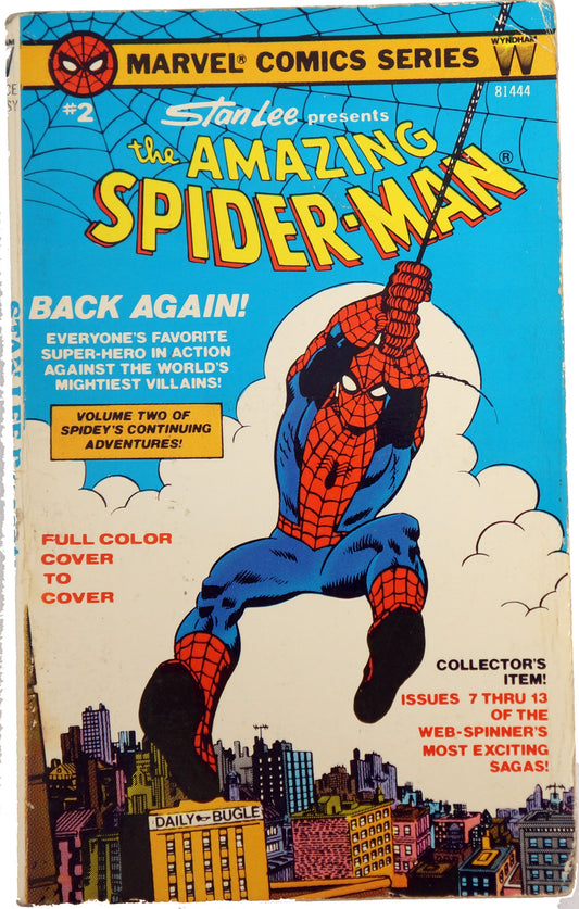 Vintage 1978 Pocket Books - Marvel Comics Series The Amazing Spiderman Vol 2 Collectors Item - Issues 7 Thru 13 Of The Classic Comics Paperback Book Collection - Fantastic Condition
