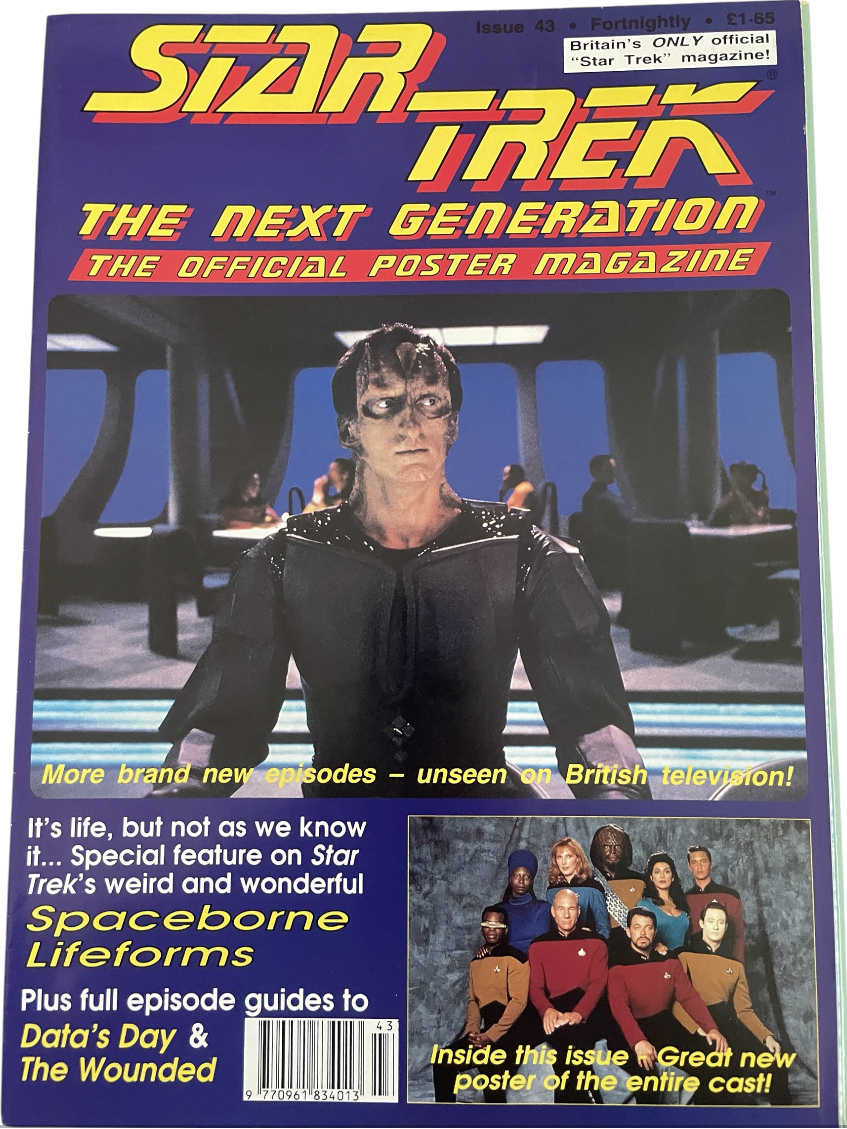 Vintage 1993 Star Trek The Next Generation The Official Poster Magazine Issue No. 43 - April 1993 - Ex Shop Stock