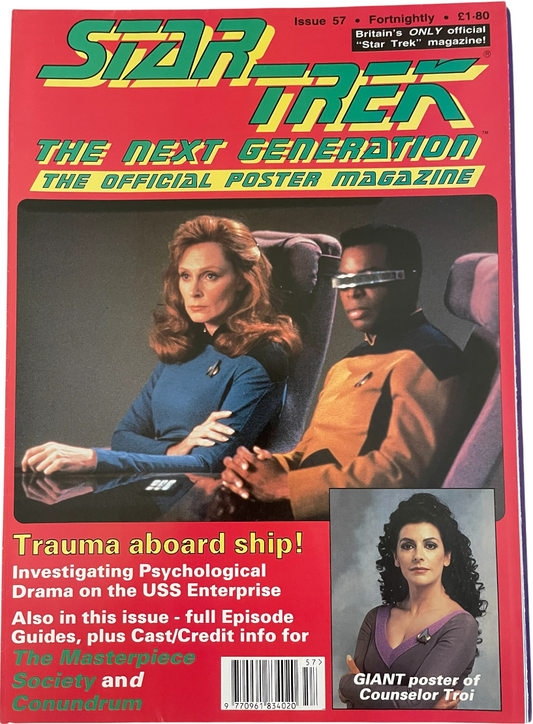 Vintage 1993 Star Trek The Next Generation The Official Poster Magazine Issue No. 57 - November 1993 - Ex Shop Stock