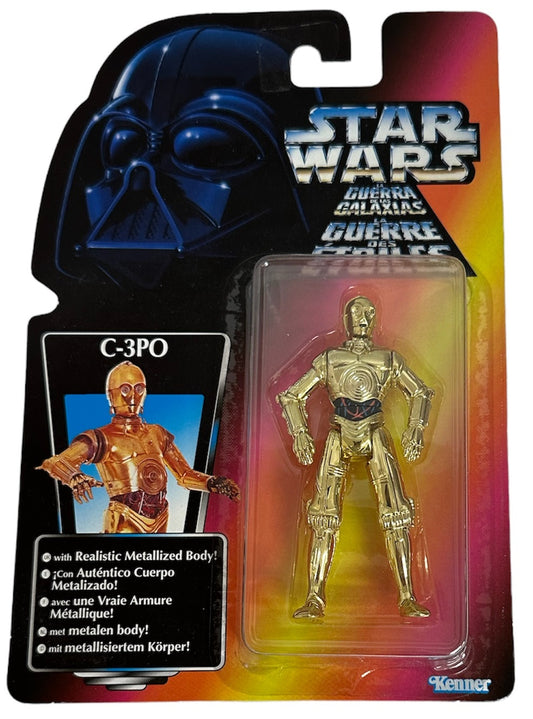 Vintage 1995 Star Wars The Power Of The Force Red Card C-3PO Action Figure - Brand New Factory Sealed Shop Stock Room Find