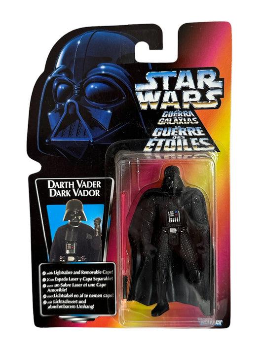 Vintage 1995 Star Wars The Power Of The Force Red Card Darth Vader / Dark Vador Action Figure - Brand New Factory Sealed Shop Stock Room Find